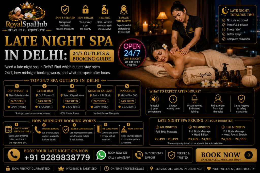 Late Night Spa in Delhi: 24/7 Outlets & Booking Guide