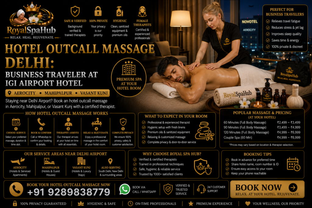 Hotel Outcall Massage Delhi: Business Traveler at IGI Airport Hotel
