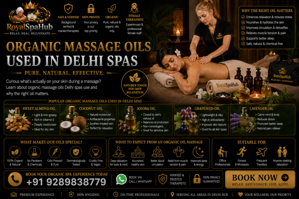 Organic Massage Oils Used in Delhi Spas